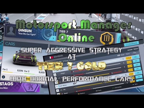 Motorsport Manager Online - Super Aggressive Strategy at Tier 7 Gold