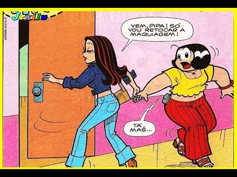 Tina e Pipa - No banheiro feminino - gibis Quadrinhos Turma da Mônica