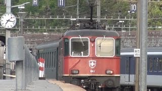 preview picture of video 'Autoverlad in Brig, Wallis/Switzerland-Zug,trainfart,train'