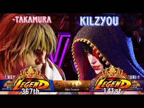 SF6 💥 -Takamura ( Ken ) Vs. Kilzyou ( Juri ) High Level Gameplay