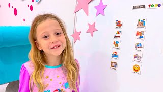 Nastya yapılacaklar listesi yapmayı öğreniyor - Çocuklar için video se