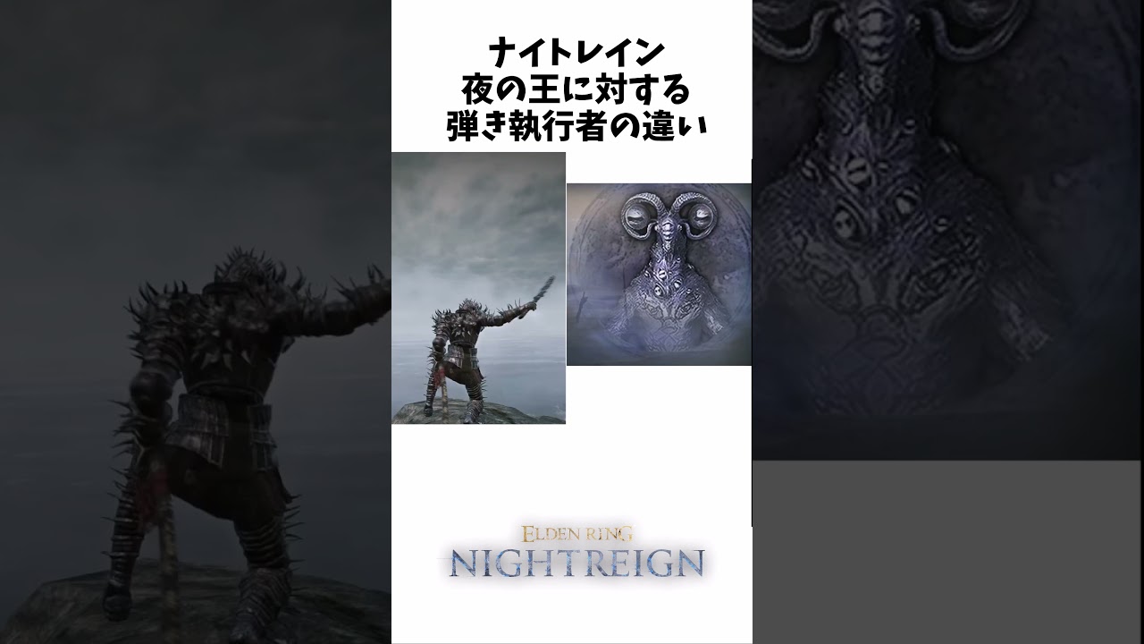ナイトレイン夜の王に対する弾き執行者の違い【ナイトレイン】#shorts #エルデンリングナイトレイン  #nightrain #ナイトレイン #eldenring #エルデンリング