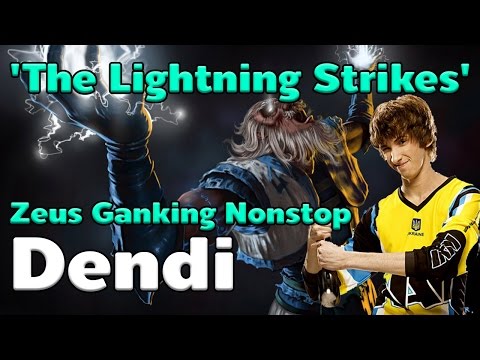 'The Lightning Strikes' Zeus Ganking Nonstop By Dendi