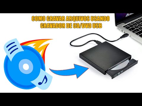 Como gravar arquivos usando gravador de CD e DVD USB