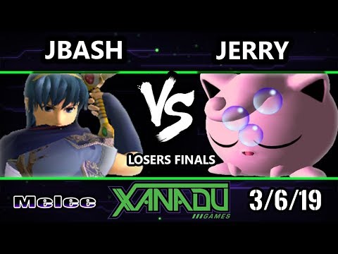 S@X 292 SSBM - Jerry (Jigglypuff) Vs. JBash (Marth) - Smash Melee Losers Finals