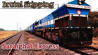 preview picture of video '12346 DN Saraighat Express Brutal Skipping Action || Hauled By SGUJ WDP-4 # 20084'