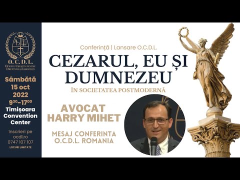 HARRY MIHET - CONFERINTA PENTRU INFIINTAREA OFICIULUI CRESTIN PENTRU DREPTURI SI LIBERTATI TIMISOARA