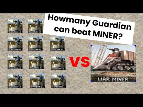 How many Guardian G.I.s are needed to destroy a War Miner? Red alert 2