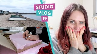 STUDIO VLOG | Launching Squarespace website, packing Etsy orders and beach walks | 019