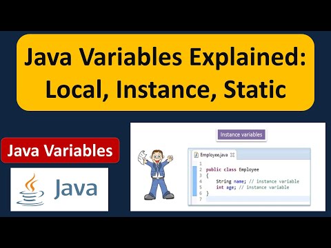 Java Variables (Local Variables, Instance Variables, Static Variables) | Java Tutorial