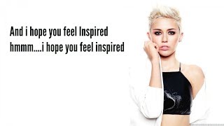 Miley Cyrus -  Inspired (Lyric Video)