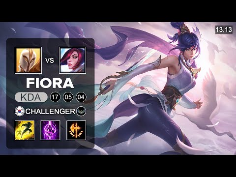 Fiora vs Kayle Top - KR Grandmaster - Patch 13.13 Season 13