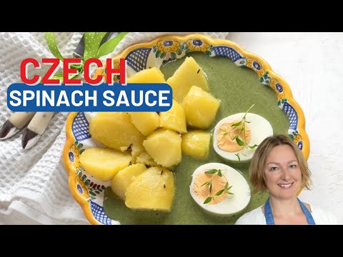 Green Spinach Sauce Recipe (Czech Špenátová Omáčka)