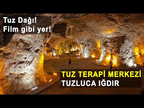 Tuzluca Tuz Terapi Merkezi Tuz dağının içine girdik!  Tuzluca Tuz Mağaraları #tuzluca #ığdır #tuz
