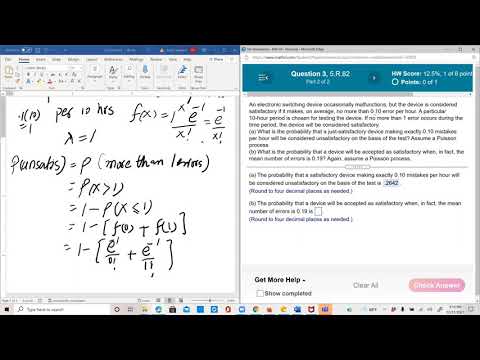 Probability and Statistics Lesson 67:  Poisson with Varying Means