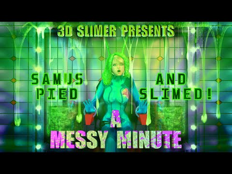 Samus Gets Pied N' Slimed!