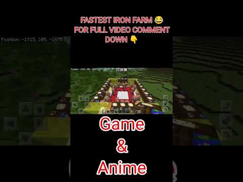 GameAnime - Fastest way to make Iron farm 😂 #minecraft #minecraftmemes #minecraftpe #minecraftfarm