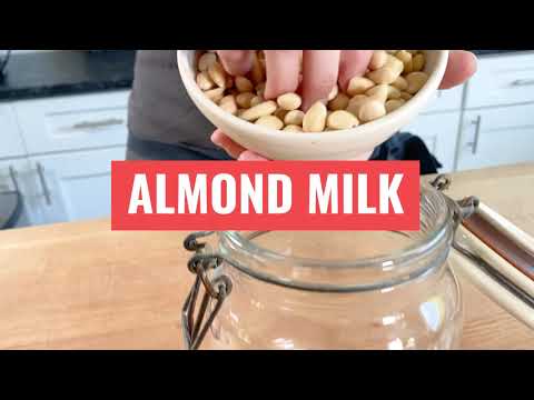 How to Make Almond Milk (Recipe Included!) + Almond Coffee Creamer at Home | Naturally Sweetened