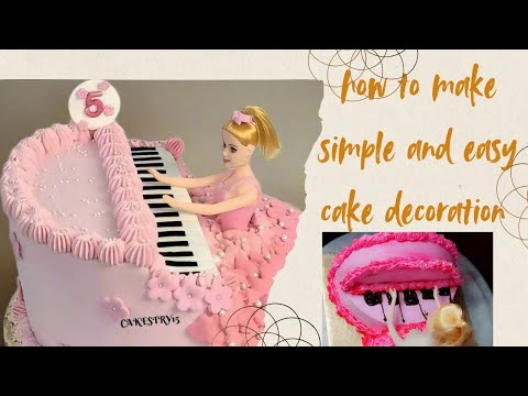 Step by step tutorial for beginners! piano cake chocolate cake 