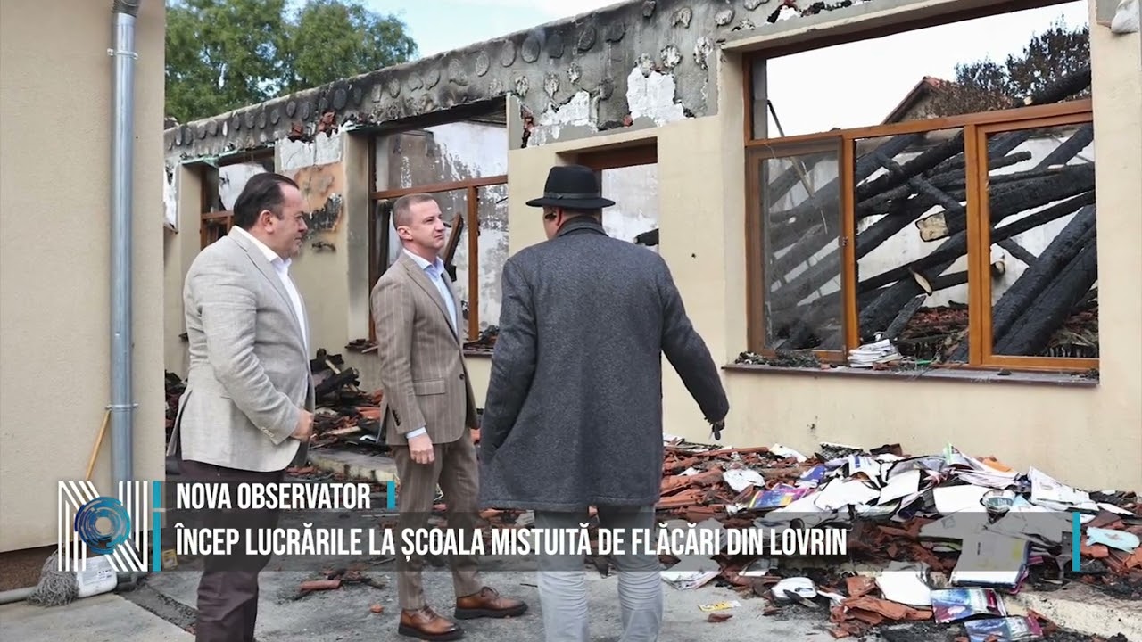 Încep lucrările la școala mistuită de flăcări din Lovrin
