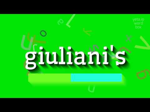 How to say "giuliani's"! (High Quality Voices)