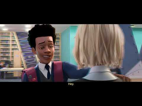 Miles Gets his Hand Stuck in Gwen's Hair | Spider-Man Into the Spider Verse