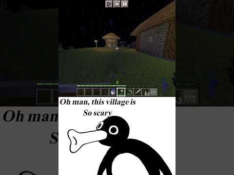 This is bad😨😶(#39)- scary village🛖😰 #minecraft #bad #mobile #impossible #lava #shorts #creeper #noot