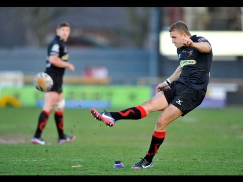 Superb Tom Prydie 2nd Penalty  Newport Gwent Dragons v Scarlets 20th Sept 2013