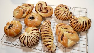 Sweet Red Bean Paste Bread|Best Red Bean Bread Recipe|5 Shaping Methods|KitchenAid|Goodcookingideas