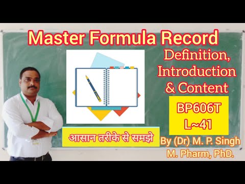YouTube video about The Essential Components of a Master Formula Record