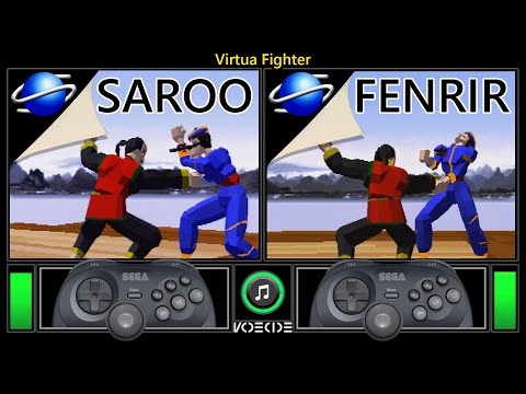 [Saroo vs Fenrir] Virtua Fighter (Sega Saturn vs Sega Saturn) Real Hardware with ODE Comparison