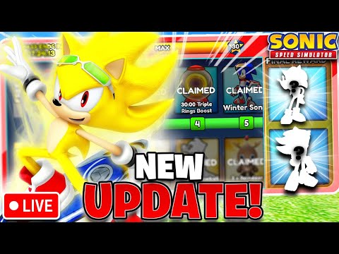 LIVE Playing NEW UPDATE in Sonic Speed Simulator!