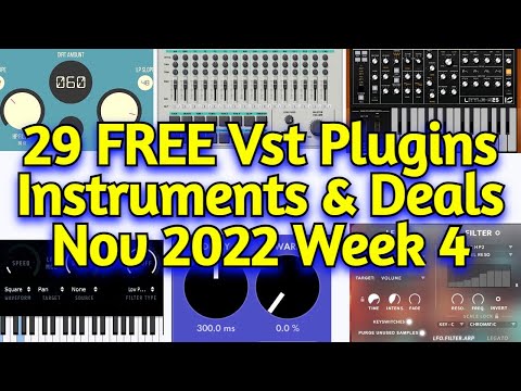 29 New FREE VST Plugins, Vst Instruments, Sample Packs & Holiday Deals - November 2022 Week 4