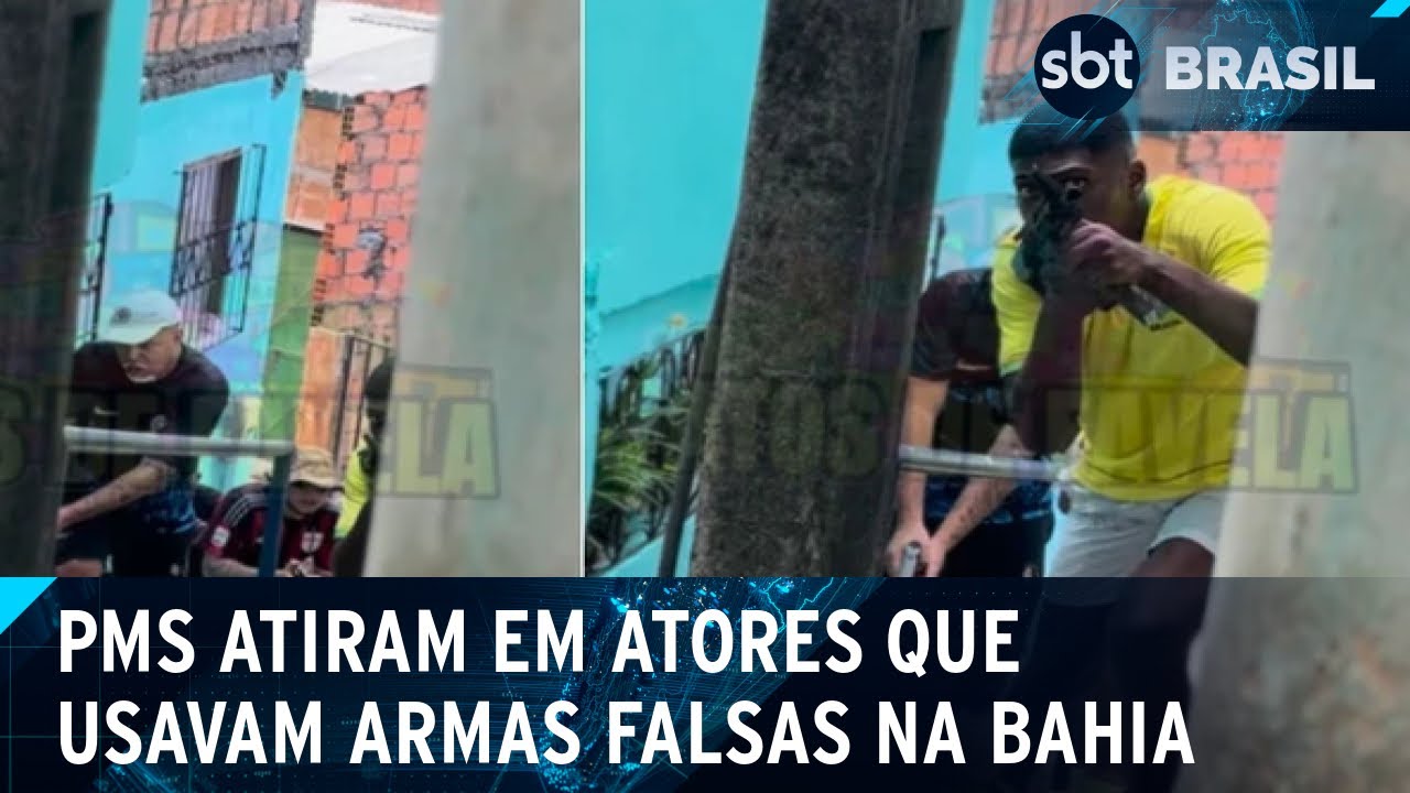 Atores são baleados após serem confundidos com criminosos por PMs da Bahia | SBT Brasil (10/03/25)