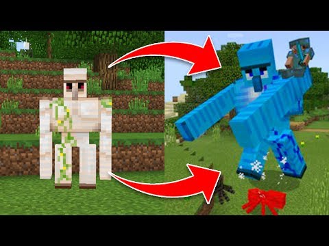 How to UPGRADE an IRON GOLEM in Minecraft (Pocket Edition, Xbox Addon) - Gameplay, Kingdom Kids Zone, Minecraft - EYstreem