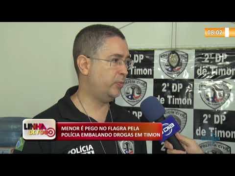 LINHA DE FOGO (28 10) MENOR É PEGO NO FLAGRA PELA POLíCIA EMBALANDO DROGAS EM TIMON