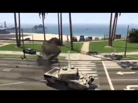 GTA 5 ( GTA V ) [ rhino tank ] crash