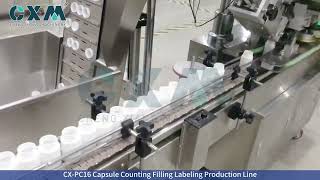 CX-PC16 Capsule Counting Filling Labeling Production Line – How Does It Work