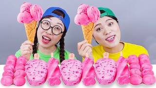Download lagu Es Krim Merah Muda di Toko Serba Ada Mukbang DONA mp3