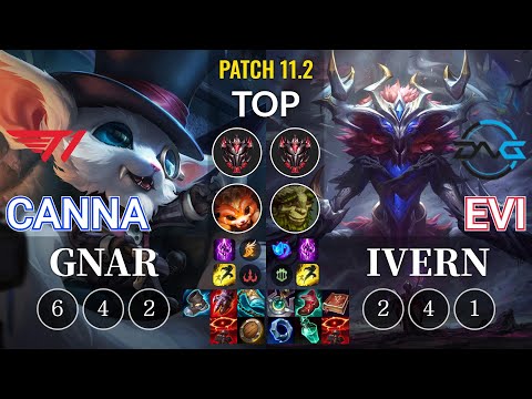 T1 Canna Gnar vs DFM Evi Ivern Top - KR Patch 11.2