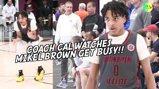 Coach Cal Watches Mikel Brown Jr. Get Busy!! Texas 3SSB Adidas Session 2 Full Highlights 2023