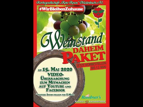 WeinstandDaheim 15.05.2020 Kerbegesellschaft Rote Rosen Medenbach