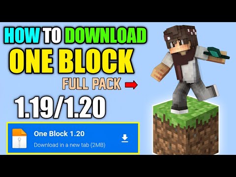 How to Download and Play ONE BLOCK Survival World in Minecraft 1.20 😱 | ONE BLOCK Download Android