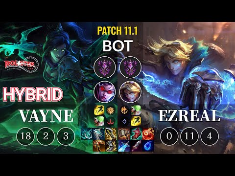 KT HyBriD Vayne vs Ezreal Bot - KR Patch 11.1