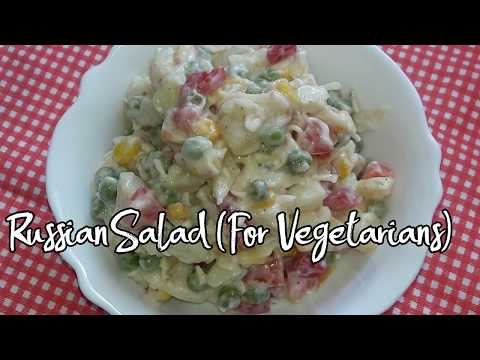 Russian Salad for Vegetarians – Super Easy & Yummy | No Eggs Recipe