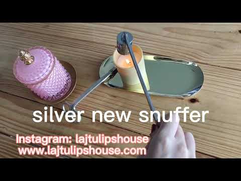 How to use matte silver candle snuffer and wick trimmer to care #Candle?