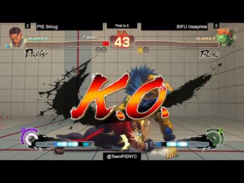 SSF4AE Team PIE Sets: PIE Smug (Dudley) vs BIFU Insaynne (Blanka)