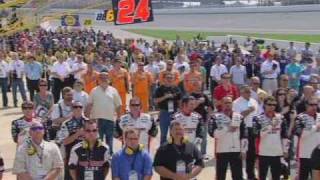 Amy Rivard sings national anthem at the Carfax 250