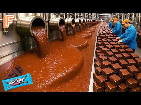 Massive Chocolate Production Process Inside Giant Industrial Factories