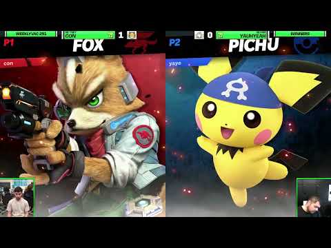 WeeklyVac #251: Con vs YaUhYeah (Fox vs Pichu) - Winners Quarters